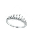 thumbnail image 4 of CHOOSE YOUR COLOR Women's Crown Tiara White CZ Princess Ring .925 Sterling Silver Band Female Size 8, 4 of 4