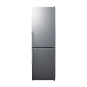 Summit 24 Inch Refrigerator, 10.8 cu.ft. cu.ft Capacity, Bottom Freezer, With Ice Maker, Stainless Steel Look - FFBF235PLIM