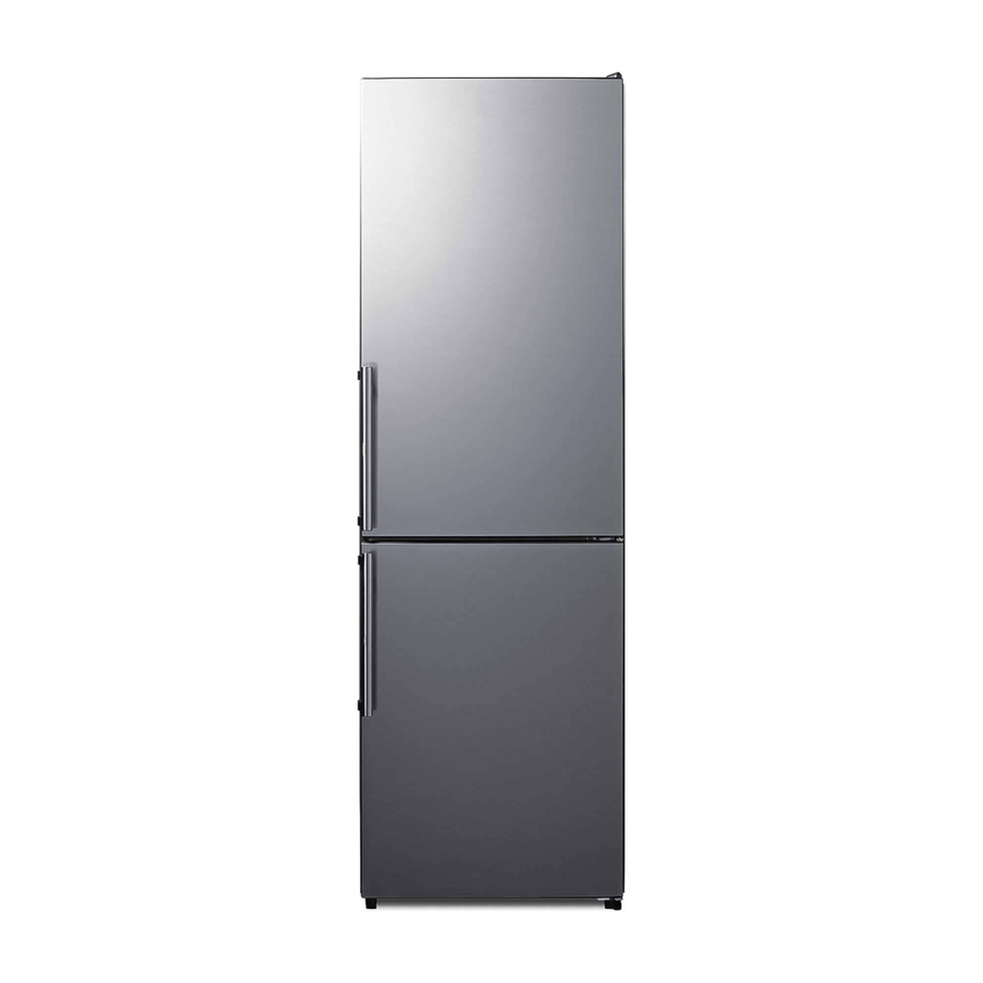 Summit 24 Inch Refrigerator, 10.8 cu.ft. cu.ft Capacity, Bottom Freezer, With Ice Maker, Stainless Steel Look - FFBF235PLIM
