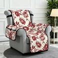 thumbnail image 2 of TSOVTHRID Vintage Floral White Print Recliner Slipcovers Non Slip Lazyboy Recliner Chair Cover Soft Reclining Sofa Slipcovers with Storage Pocket Furniture Protector Cover for Living Room, 2 of 7