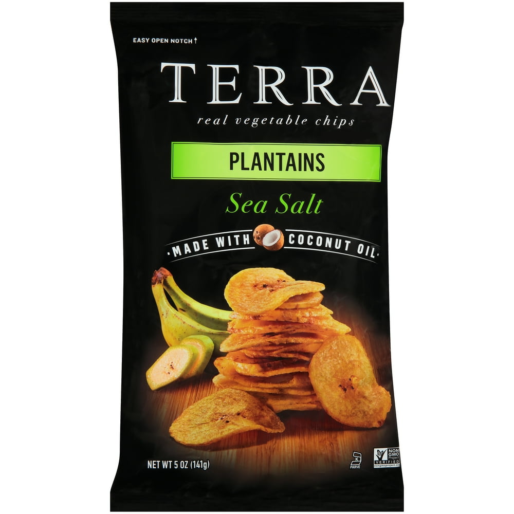 Terra Real Vegetable Plantain Chips, Sea Salt, 5 oz.