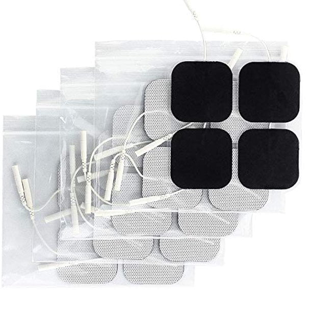 Syrtenty TENS Unit Electrodes Pads 2x2 8 Pcs Replacement Pads Electrode Patches for Electrotherapy