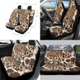 thumbnail image 2 of Renewold Cow Leopard Print Car Seat Cover Set for Women Men, with Steering Wheel Seat Belt Strap Rearview Mirror Handbrake Gear Shift Knob Cover Rubbish Bin Armrest Pad Coasters, 14 PCS, 2 of 7