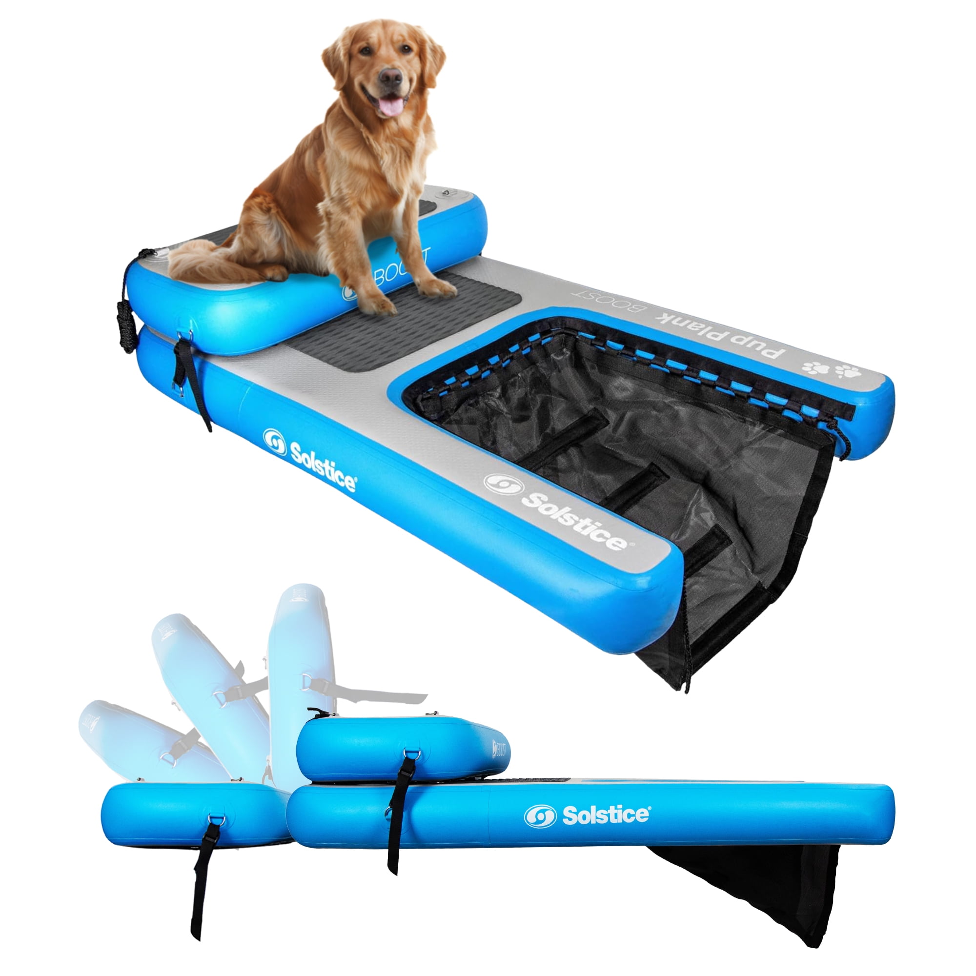 Solstice Original Inflatable Pup Plank Dog Float Floating Ramp Ladder
