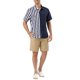 thumbnail image 2 of CAMISA DE HOMBRE INSPIRE CHIC, DE BOTONES, CON BLOQUES DE COLOR, DE MANGA CORTA, RAYADA, CAMISAS DE VERANO, AZUL MARINO, 2 of 6