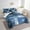 Navy Blue, variant on YST Queen Comforter Set for Kids,7 Pieces Gold Oil Painting Bedding Sets Queen Bed in a Bag with Reversible Ombre Bed Set,Abstract Comforter, Sheets, Pillowcases and Shams
