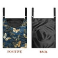 thumbnail image 7 of SEANATIVE Floral Butterfly Clothespin Bag with Hanging Hook Aesthetic Clothes Pin Bag for Outside Reusable Clothes Pin Bag to Hang on Line for Outdoor Laundry Room, 7 of 7