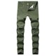 thumbnail image 1 of Pantalones de mezclilla de motocicleta elásticos de hip-hop rectos rasgados nuevos ajustados para hombres Pompotops oipoqjl22732, 1 of 7