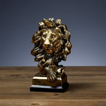 wtgtog Resin Lion Ornament, Resin Material Exquisite Craftsmanship, Unique Design Decorative, For Living Room Study & Bookcase, Animal Figurine