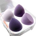 thumbnail image 2 of Beauty Tools 4 Pcs Beauty Sponge Foundation Blending With 1 Sponge Holder And Egg Case For Powder And Liquid (Purple), 2 of 2
