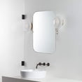 thumbnail image 4 of TEHOME Brushed Nickel Bathroom Mirror, 22x30 inches, Metal framedd Pivoting Rectangle, 4 of 7