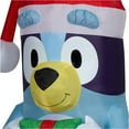 Airblown Inflatables Bluey Holiday Blow Up Xmas Decorations for Home with Santa Hat and Present