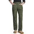 thumbnail image 4 of WULMLEO Women's Stretch Tactical Pants Water Resistant Ripstop Cargo Work Bottoms Outdoor Lightweight Hiking Tousers Army Green M, 4 of 4