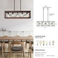 thumbnail image 3 of ACE-LIGHTS,5-Light Height Adjustable Retro Farmhouse Chandeliers Ceiling Light(Bulbs Not Included) for Living Room,Dining Room,Kitchen,Entrances,Farmhouses,Restaurants,Bars(Red), 3 of 11