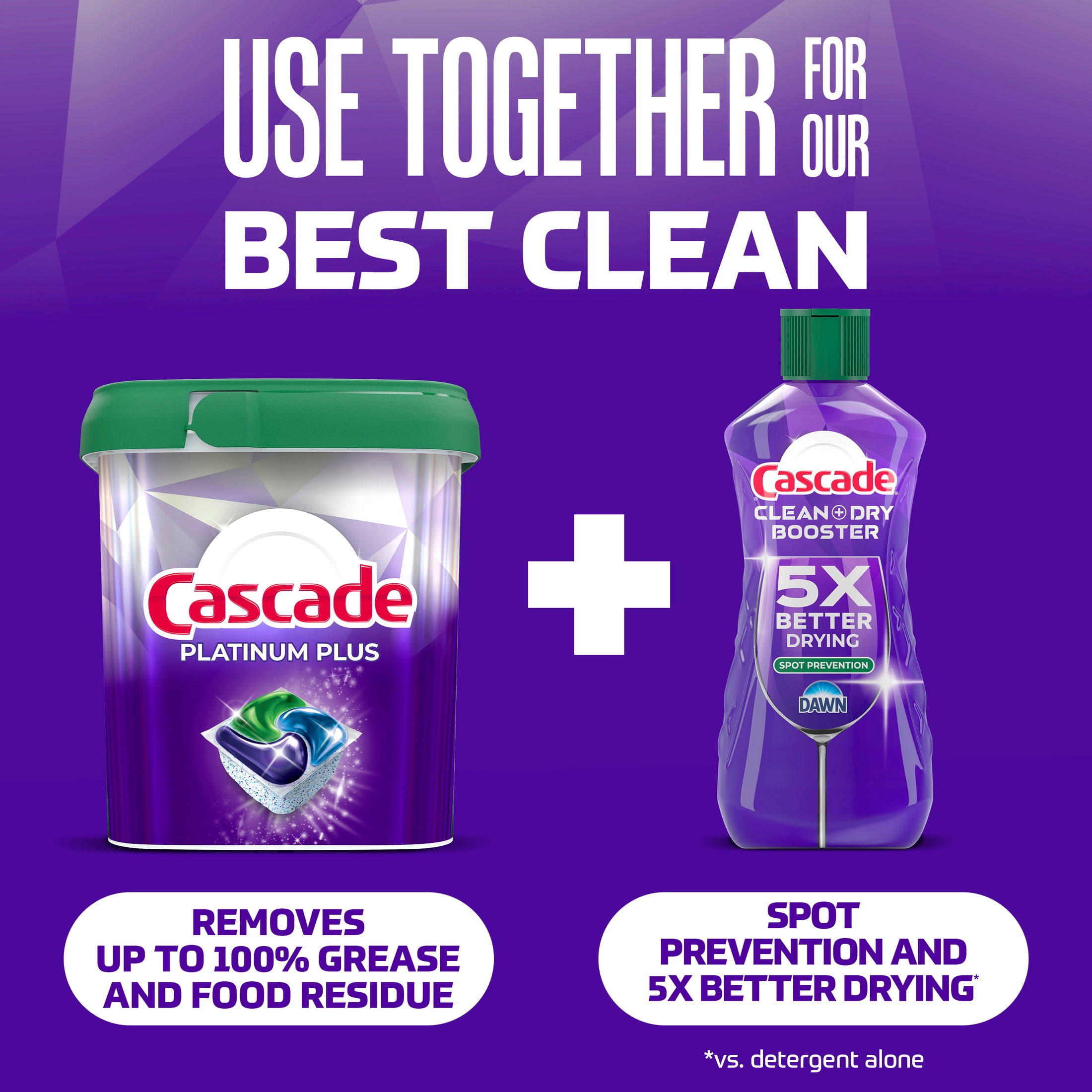 Cascade Platinum Plus Dishwasher Detergent Clean, 62 Count
