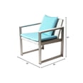 thumbnail image 6 of Pangea Home Chester Chair, Brushed Turquoise In Aluminum, Rattan, 6 of 6