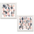 thumbnail image 2 of Gango Home Decor Gray Pink Mist Abstract Wall Art; Two Multi-Color 12x12in Art Prints in White Frames, 2 of 6