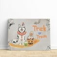thumbnail image 3 of Trick or Treat Siberian Husky Funny Mummy Cosplay Pumpkin Candy Basket Horizontal Matte Canvas Poster Husky Dog Lover Gifts Wall Art Home Decor - 12016, 3 of 5
