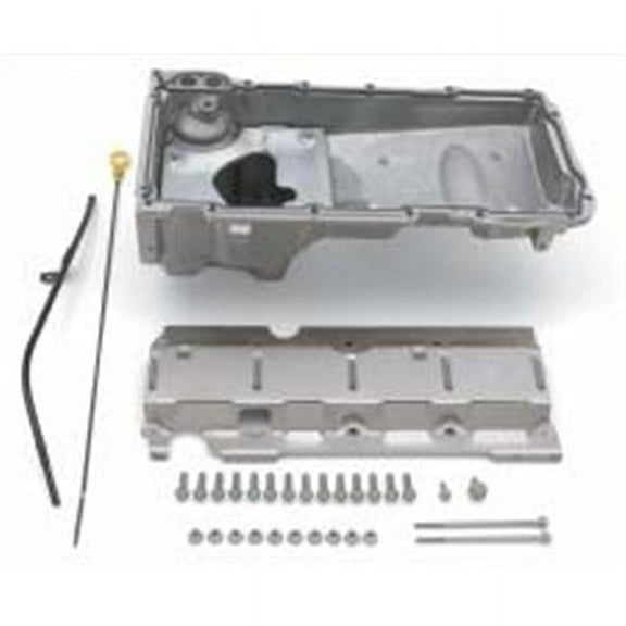 GM Performance Parts 19212593 5 qt. Muscle Car Engine Oil Pan Rear Kit - Aluminum