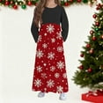 thumbnail image 2 of Birdeem Robe de Noël à Manches Longues : Jupe Décontractée à Col Rond pour Filles et Adultes avec Poches, 2 of 6