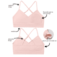 thumbnail image 2 of Livona Racerback Training Bra for Girls- 3 Pack Seamless Sports Bra, Padded Everyday Bra Bralette,Crop Cami Tank Top (6-14), 2 of 7