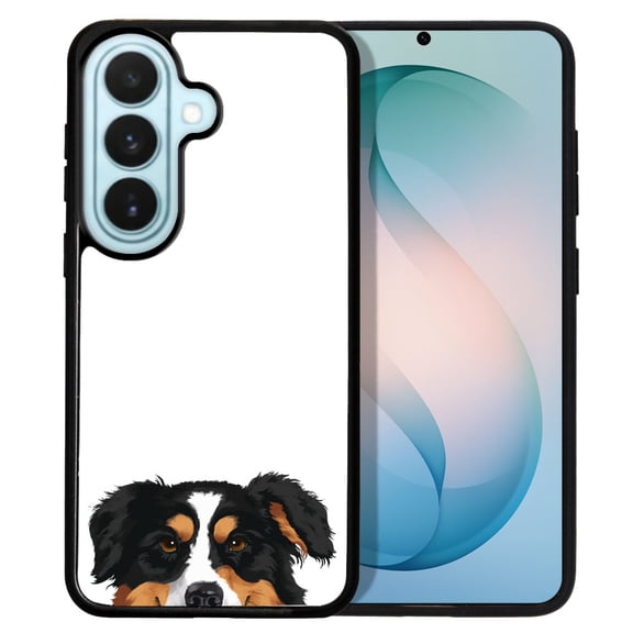 WIRESTER Shockproof Soft Rubber Cover Case for Samsung Galaxy S26 6.3" 2026, Animal Black Tricolor Aussie Australian Shepherd Dog