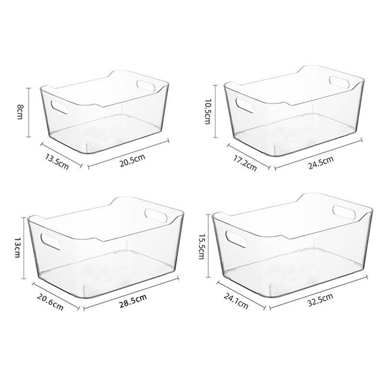 Citylife 3.2 QT 6 Packs Small Storage Bin with Lid Latch Mini Clear Plastic  Crafting Storage Box 