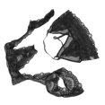thumbnail image 4 of Conjunto de lencería con sujetador negro sujetador de lencería de encaje transparente pantalones cortos moda romántica para mujer para la noche ANGGREK Otros, 4 of 8