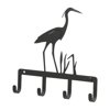 KH-133 Blue Heron Silhouette Black Metal Key Holder