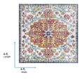 thumbnail image 3 of Livabliss Area Rugs for Living Room, 4ft Round Harput Traditional Blue Square Rug, Bedroom Dining Room Home Decor Stain Resistant Carpet (3'11" x 3'11"), 3 of 11