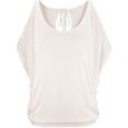 thumbnail image 1 of QualitChoice Hauts à Épaules Dénudées Col Rond Manches Courtes Chemise Ample Blouse d'Été Blanche TG, 1 of 6
