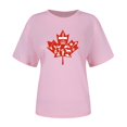 thumbnail image 4 of TSADFHJI Hauts pour Femmes Automne Mode Décontractée Imprimé Mignon Col Rond Manches Courtes T-Shirt Haut TTTG, 4 of 6