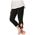 thumbnail image 4 of Shachafan Girls Stretchy Capri Leggings For Summer Comfortable Solid Color Casual Yoga Beach Workout Play Pants Star Leggings Kids, 4 of 4