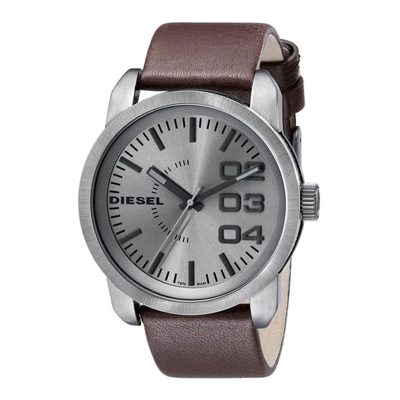 Double Down Series, Brown Strap, Round Grey Dial, Men's Watch DZ1467