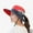 Deep Red, variant on UV Protection Wide Brim Sun Hats, Foldable Sunshade Sun Ponytail Cap Wide Brim Quick Drying Breathable Packable Bucket Hat With Chin Strap for Travel Fishing Outdoor activities, etc