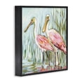 thumbnail image 3 of Stupell Industries Spoonbill Birds Pair Animals Painting Black Framed Art Print Wall Art, 12 x 12, 3 of 8