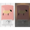thumbnail image 2 of Caroline's Treasures BB7972CNL Suffolk Sheep Pink Check Ceramic Night Light, 6x4x3", multicolor, 2 of 2