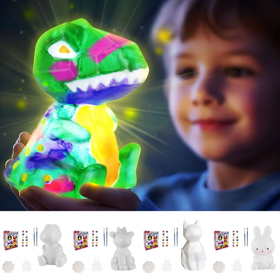 CYFW Paint Your Own Animal Lamp Kit,Night Light Art Kit,Art Supplies Arts&Crafts Kit,Arts And Crafts for Kids Ages 8-12,Toys for Boys And Girls Birthday Gift Ages 3