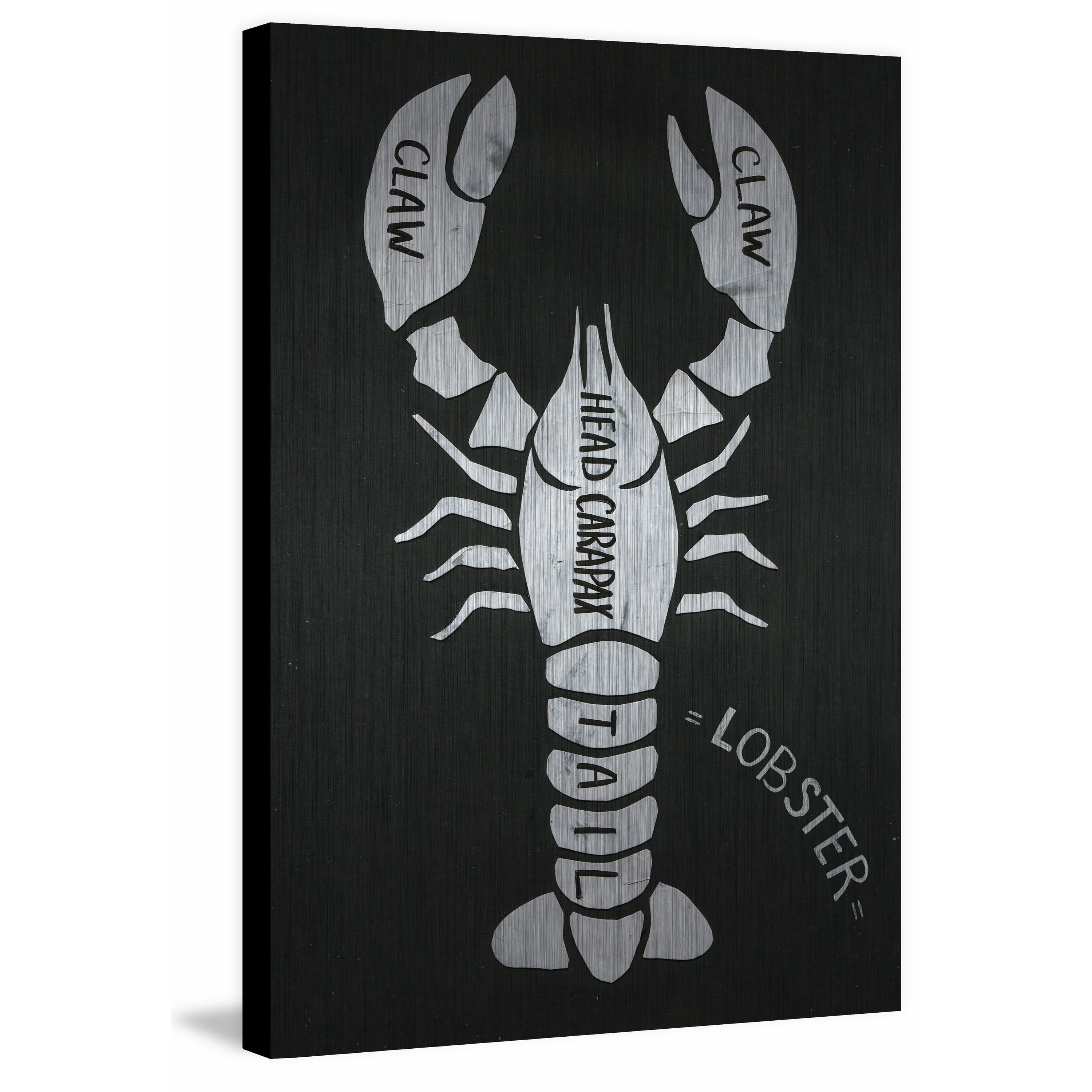 "Lobster Formation" Painting Art Print on Brushed Aluminum