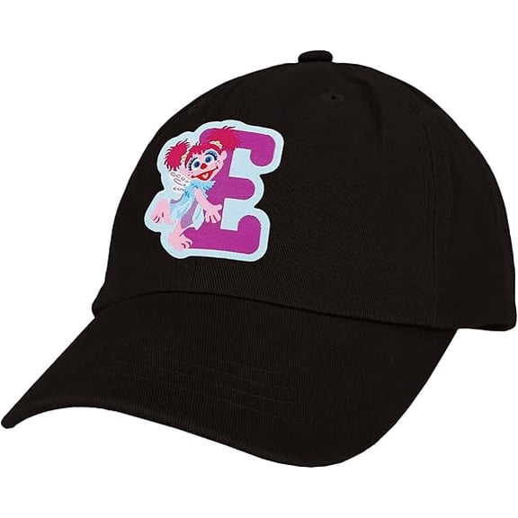 Sesame Street Elmo & Abby Kids Toddler Cap with Initial, Toddler Boys Hat, Youth Girl Baseball Cap, Cute Toddler Baseball Cap
