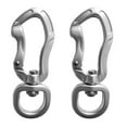thumbnail image 2 of Aluminum snap hook with swivel snap hook key 76mm gray, 2 of 8