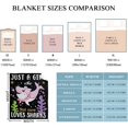 thumbnail image 4 of COW BLANKET Custom Just A Girl Who Loves Sharks Blankets Gifts for Kids Adult On Bed Sofa,Personalized Premium Flannel Blankets for Birthday Christmas Thanksgiving All Season Use 60''''x 80'''' -L, 4 of 6