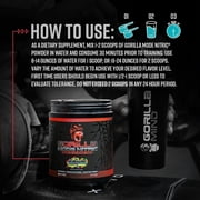 Gorilla Mode Nitric Upgraded Stimulant Free Pre-Workout Powder, Rainbow Sherbet, 1.71 lbs