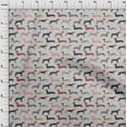 thumbnail image 4 of oneOone Cotton Cambric Gray Fabric Dog Sketch Sewing Material Print Fabric By The Yard 42 Inch Wide, 4 of 5