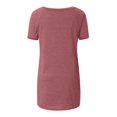 thumbnail image 3 of Jovati Short Sleeve Tunics for Women to Wear with Leggings Plus Size Fashion Plain Crew Neck T-Shirt Mid-Length Blouse,On, 3 of 4