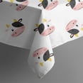 thumbnail image 5 of White Cow Head Pattern Square Tablecloth,Waterproof Square Table Cover,Wipeable Spillproof Washable Table Cover for Home Kitchen Party Decor 60"x60"(152x152cm), 5 of 6