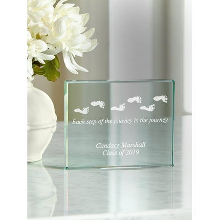 - Personalized Each Step of the Journey Glass Paperweight