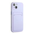 thumbnail image 5 of Allytech Case Compatible with iPhone 13, [Card Holder] [Soft TPU] [Ultra Slim & Lightweight] Shockproof Anti-Fingerprint Case for iPhone 13 - Purple, 5 of 7