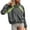 Gray-03, variant on HTNBO Womens Fleece Jacket Zip Up Long Sleeve Patchwork Fall Winter Sherpa Coats Activewear