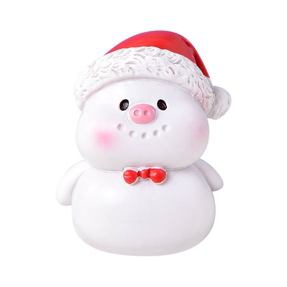 Discounted Items In Warehouse Deals Winter Holiday Christmas Playset Christmas Tree Cartoon Animal Pig Snowman Cute Duck Micro Xmas Tree Snow Decoration